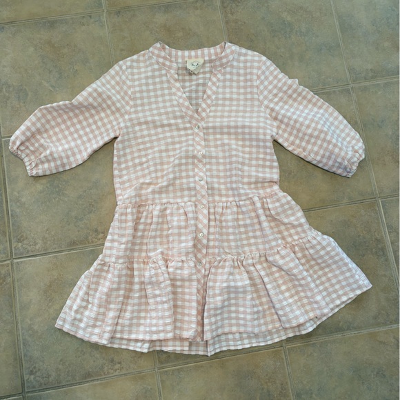 Fantastic Fawn Pink Checkered Dress - Picture 3 of 7